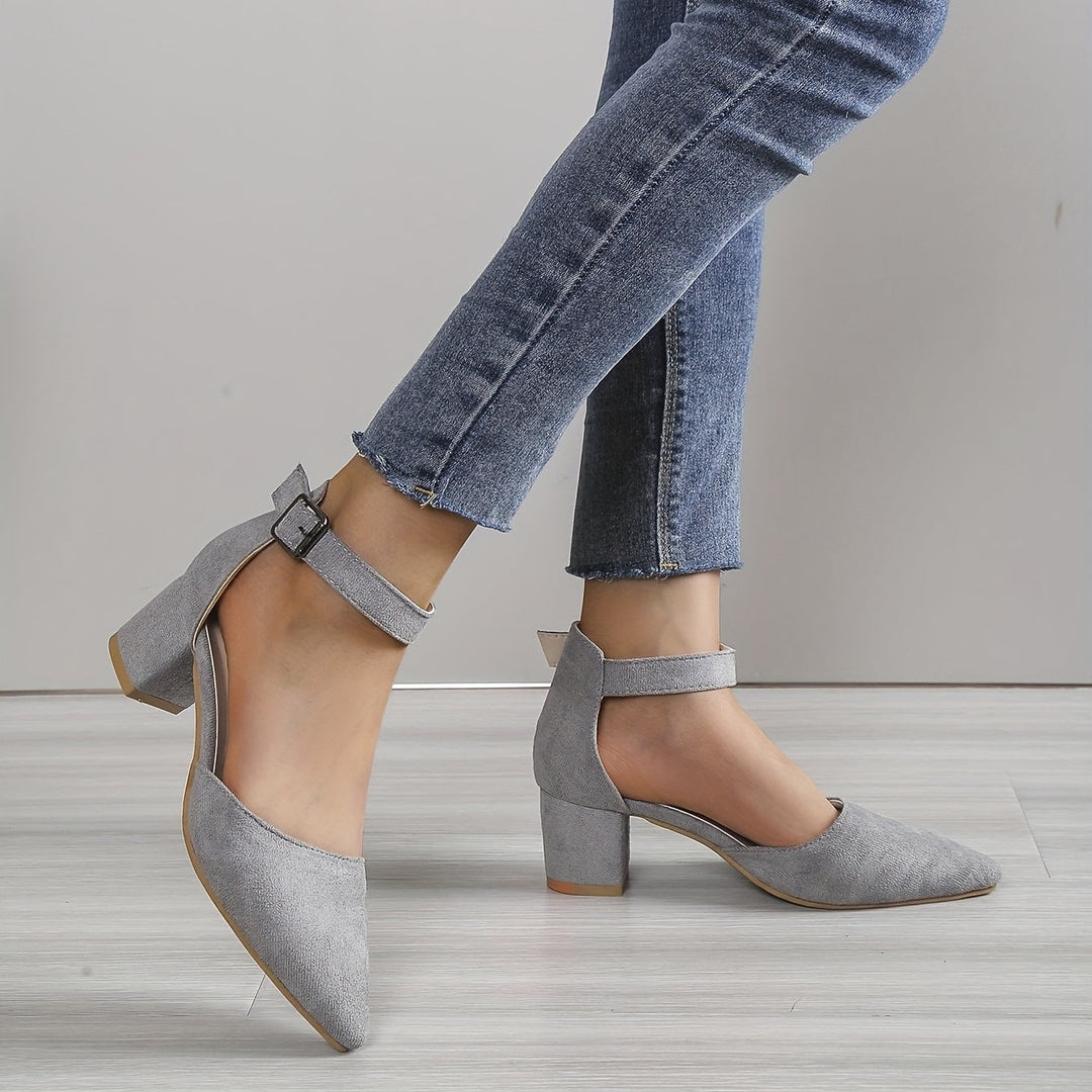 EB | Damen Sandalen mit Blockabsatz Schnürung, mit Knöchelriemen, Elegant