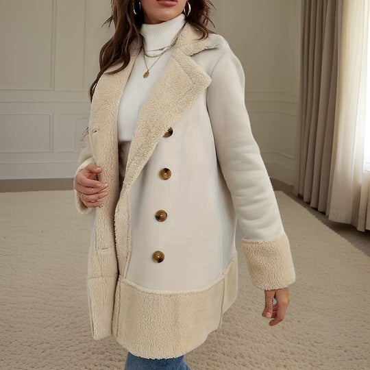 EB | Doppelreihejacke mit Fleece-Besatz