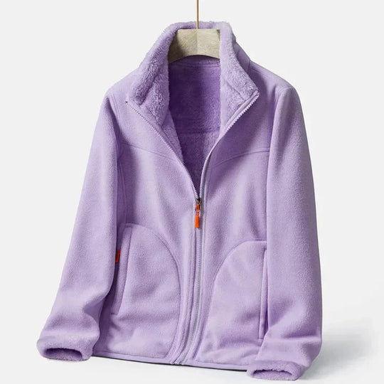 EB | Warme Fleecejacke mit Doppelter Knopfleiste für Damen