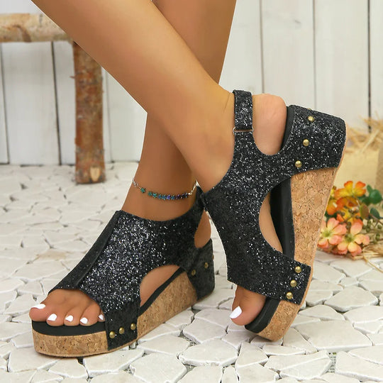 EB | Orthopädische Plateausandalen aus für Frauen