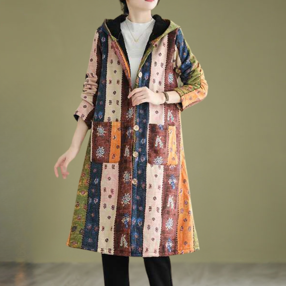 EB | Herbstjacke mit Kapuze in mittellanger Länge für Damen