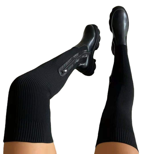 Elastische Stiefel mit Reißverschluss EB