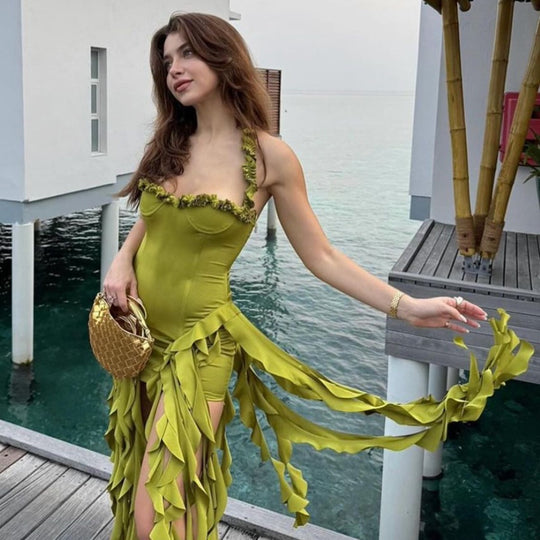 EB | Sexy Ausschnitt unregelmäßig schlankes Kleid