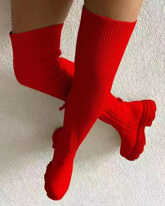 Elastische Stiefel mit Reißverschluss EB