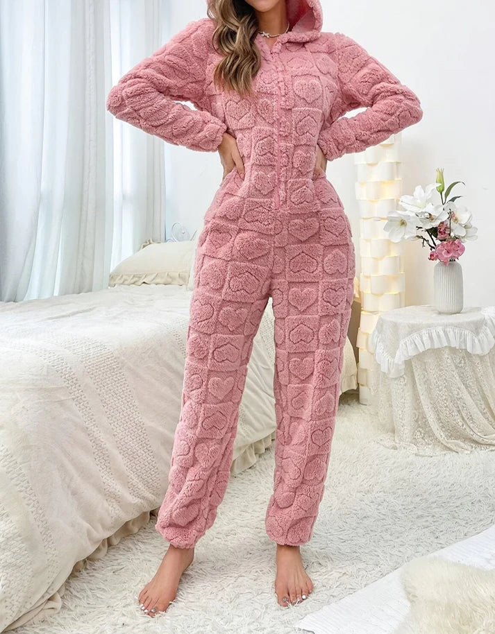 EB | Frauen Flauschiger Nacht Jumpsuit