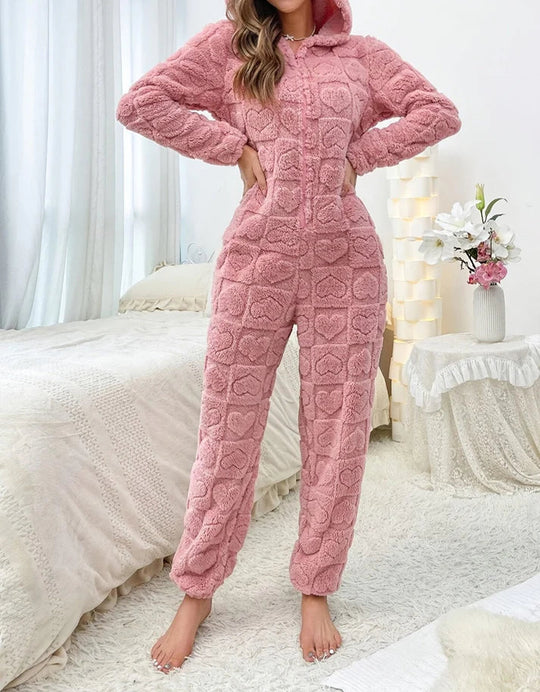 EB | Frauen Flauschiger Nacht Jumpsuit