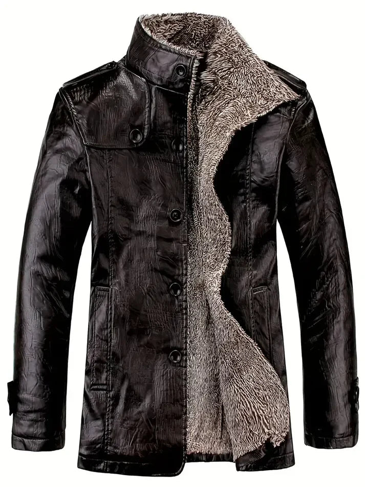 EB | Herren Lederjacke mit Fleece-Futter