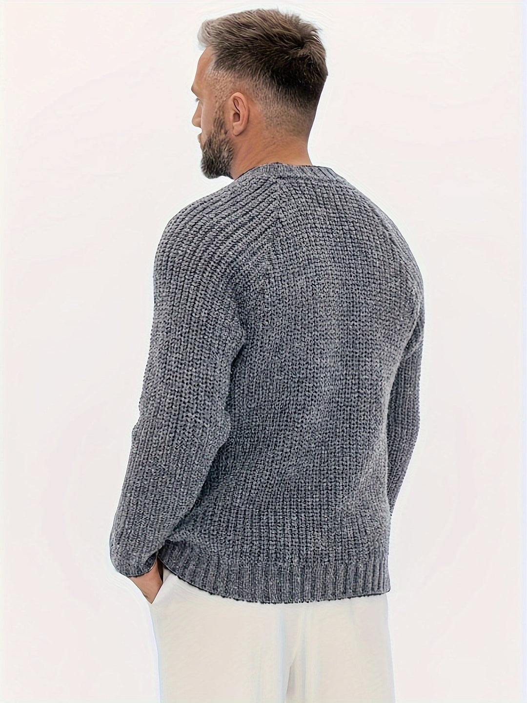 EB | Strickpullover Im Klassischen Design Acryl Komfortabel und Warm