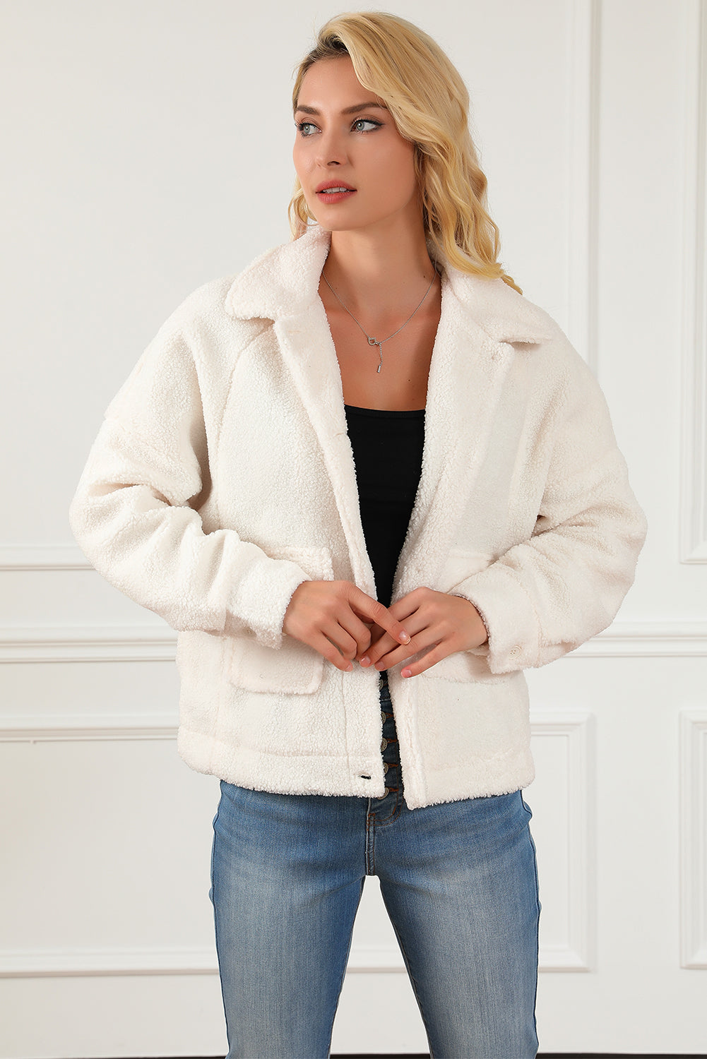 EB | Weiche Teddyjacke mit Taschen Komfortabel und Trendy Perfekt für Den Alltag