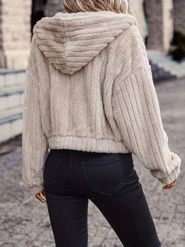 EB | Fleecejacke Beige - Kuschelige Kurzjacke
