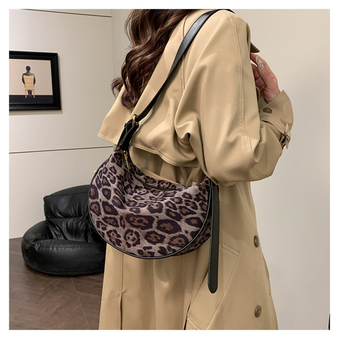 EB | Vintage Umhängetasche mit Leopardenmuster