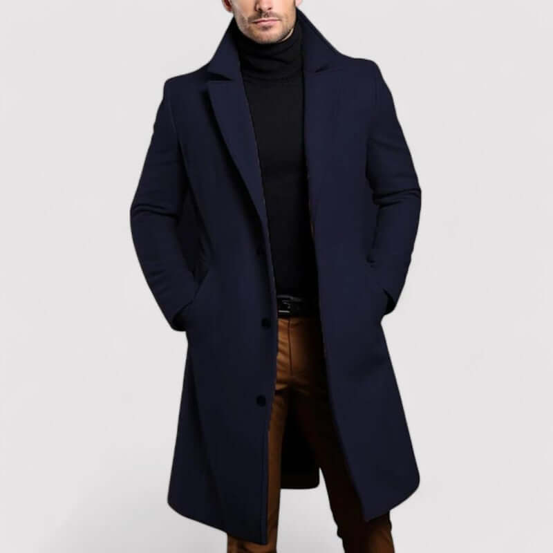 EB | Herren Langer Winter Wollmantel