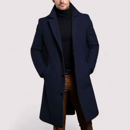 EB | Herren Langer Winter Wollmantel