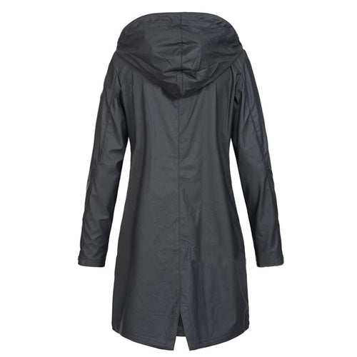 EB | Damen Langer Herbstmantel mit Hohem Kragen & Knopfleiste
