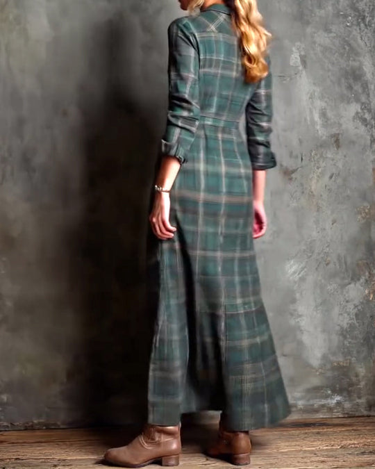 EB | Kleid mit Revers und Karomuster