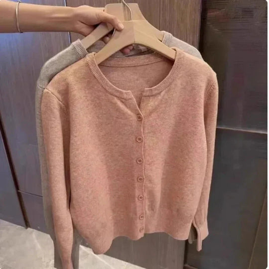 EB | grob gestrickter Woll-Kardigan-Pullover