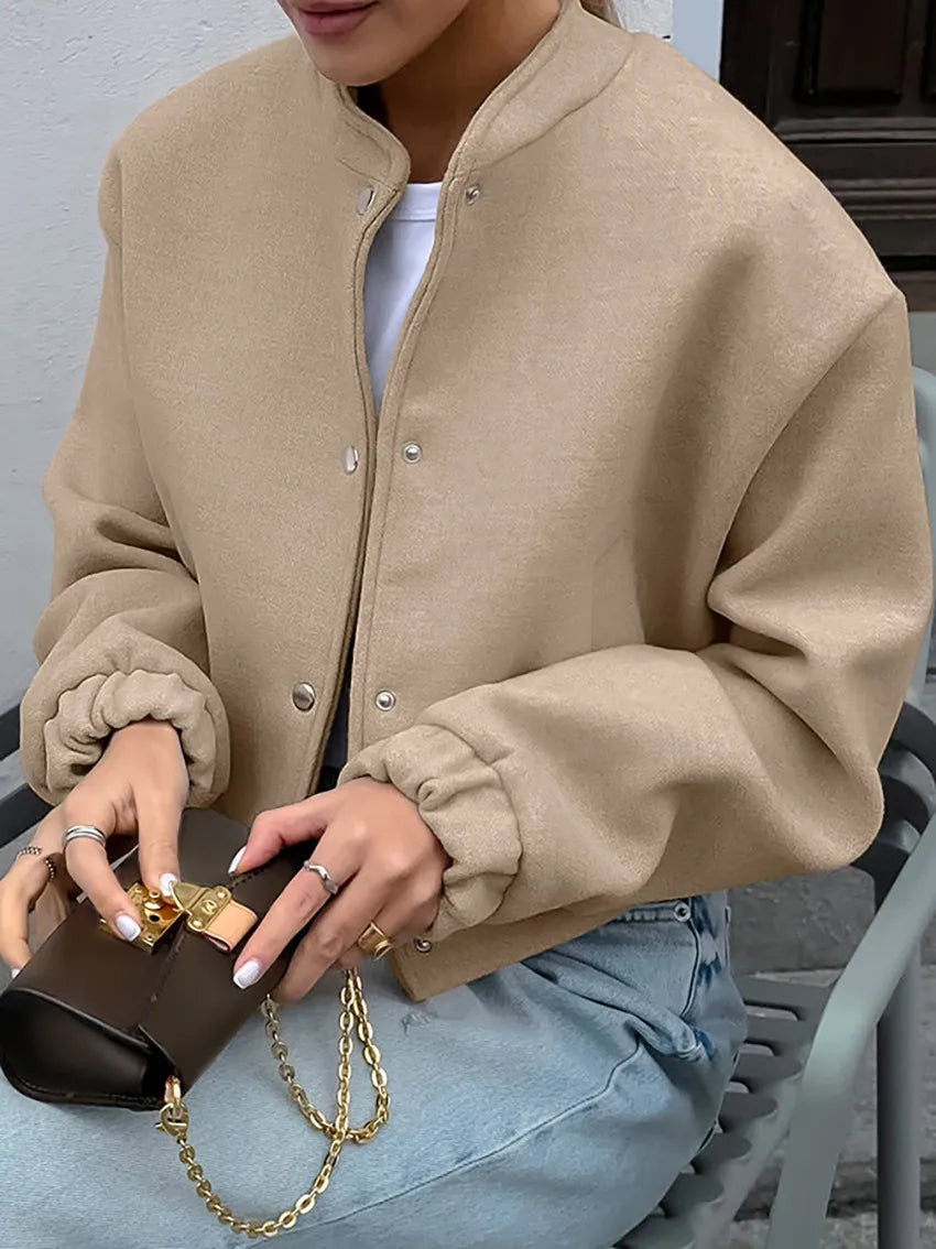 EB | Luxuriöse Wollflugjacke - Khaki