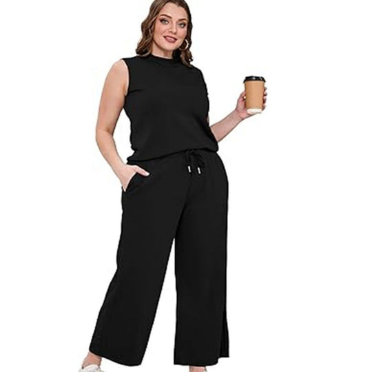 EB | Weste Kurzes Hosen-Set mit weitem Bein