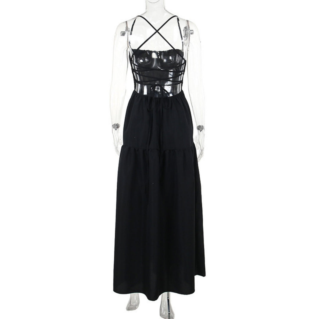 EB | Kleid mit Hosenträgern und Neckholder