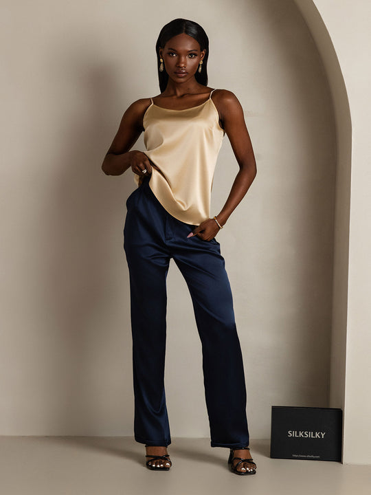 EB | Seide Entspannt Spaghettiträger Camisole Top