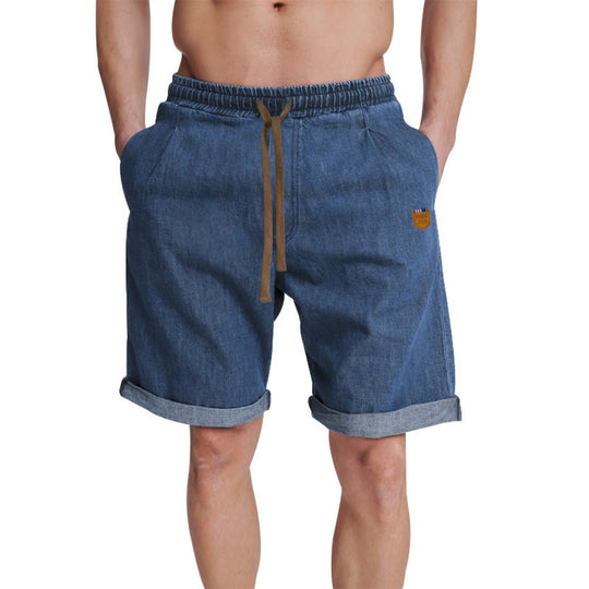 EB | Kurze Hose aus schwerem gewaschenem Baumwolldenim