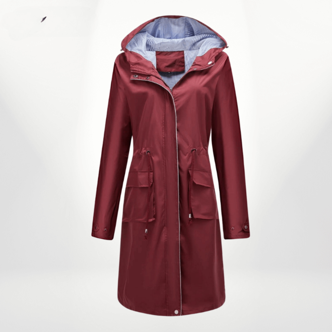 EB | Damen wasserdichter Über-Knie-Trenchcoat