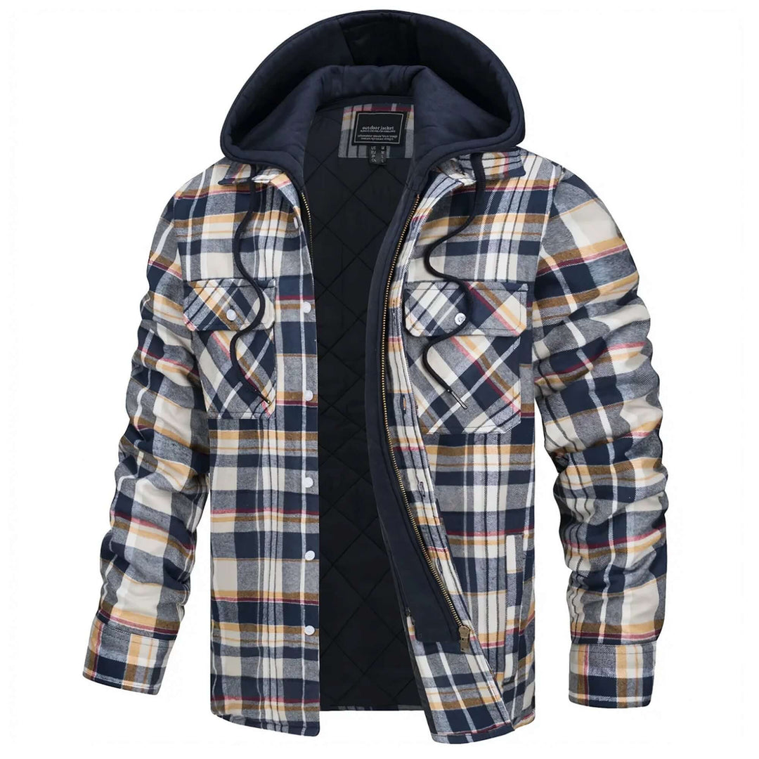 EB | Herren Karierte Langarm Freizeitjacke