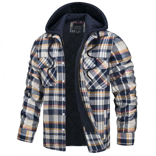EB | Herren Karierte Langarm Freizeitjacke