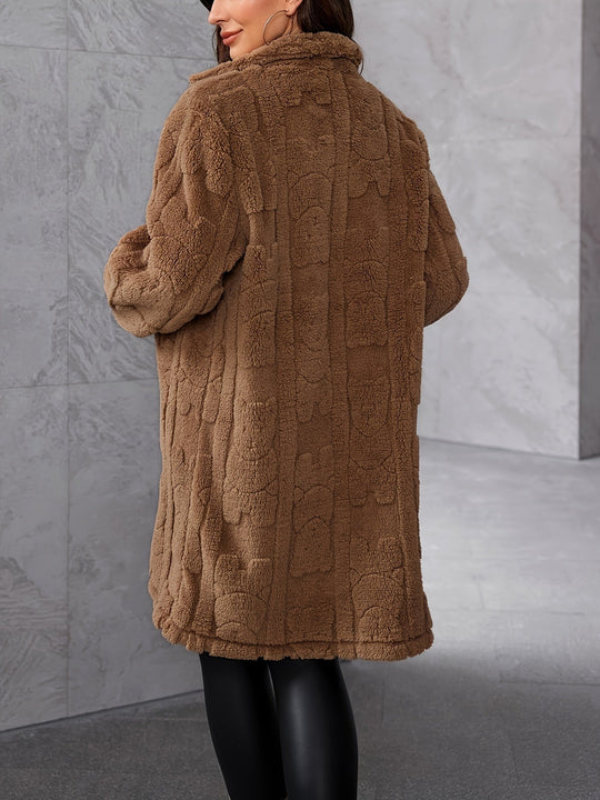 EB | Elegante Damen Brauner Pelzmantel