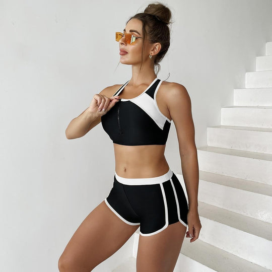 EB | Split einfarbig Spleißen Bikini