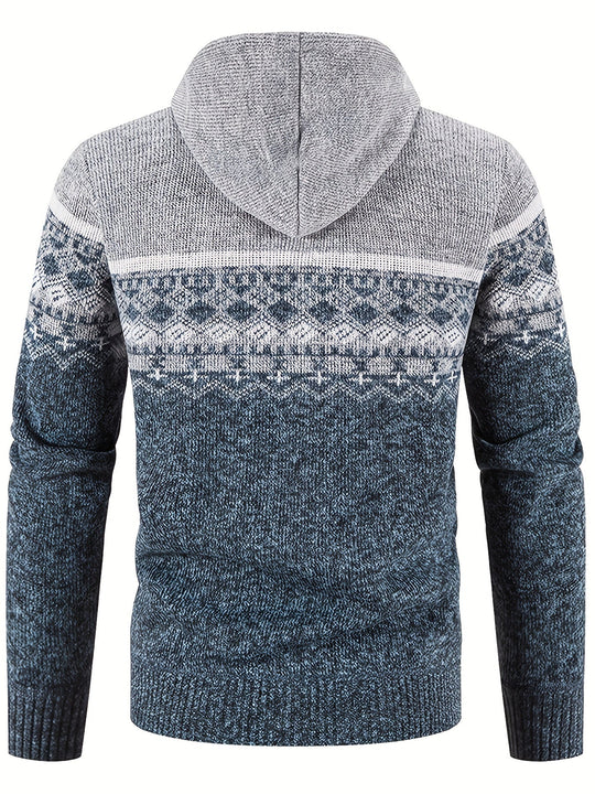 EB | Gemusterter Hoodie Baumwolle und Polyester Warm und Stilvoll