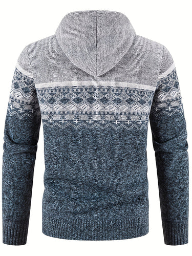 EB | Gemusterter Hoodie Baumwolle und Polyester Warm und Stilvoll
