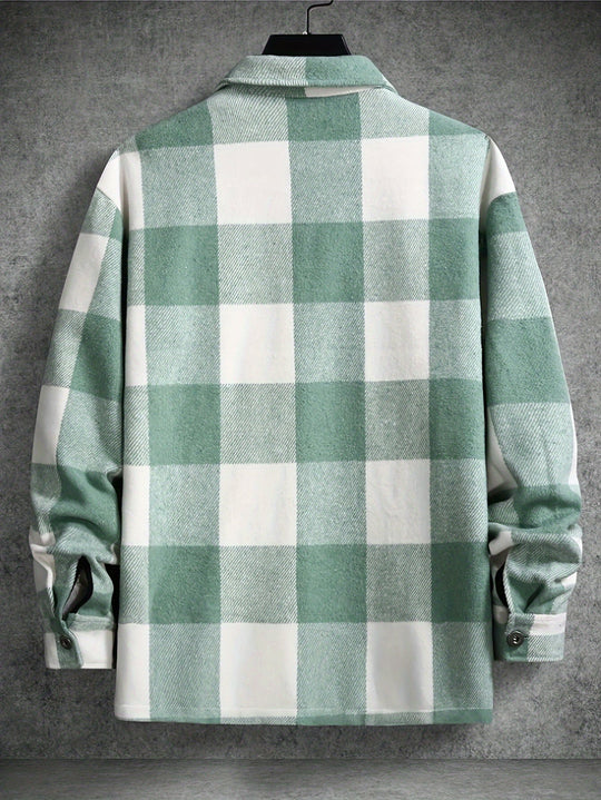 EB | Karierter Hemdjacke Baumwolle Lässig und Trendy