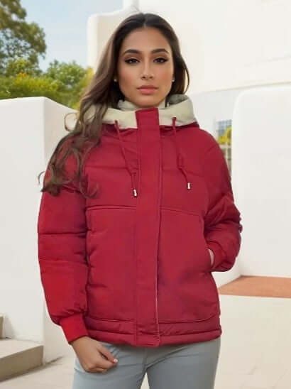 EB | Damen Fleecegefütterte Kapuzenjacke