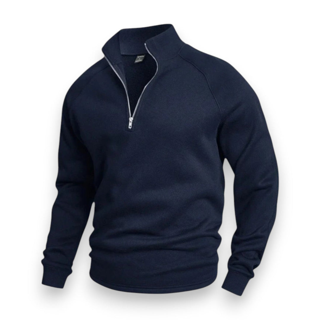 EB | Hochkragen Strickpullover Halb Reißverschluss Komfort und Stil