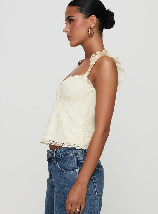 EB | Damen Zartes Spitzenoberteil Elegantes Design