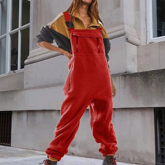 EB | Damen Fleece Overall Mit Verstellbaren Trägern Stylisch Und Bequem