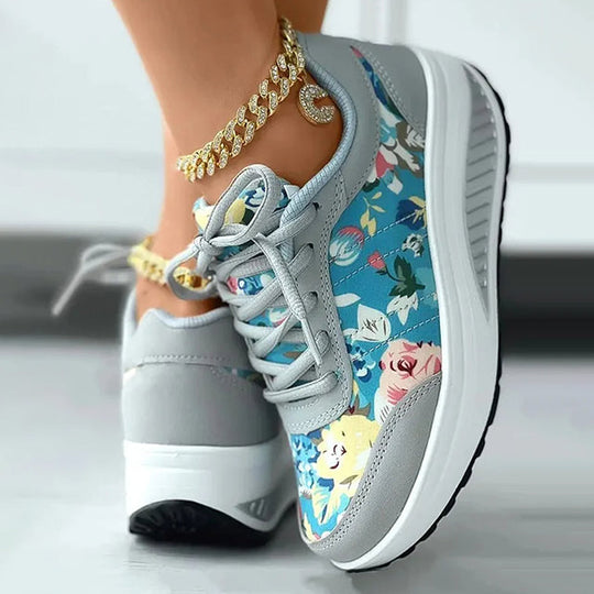 Blumenmuster Plattform Sneaker EB