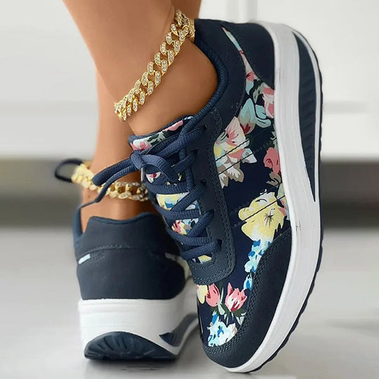 Blumenmuster Plattform Sneaker EB