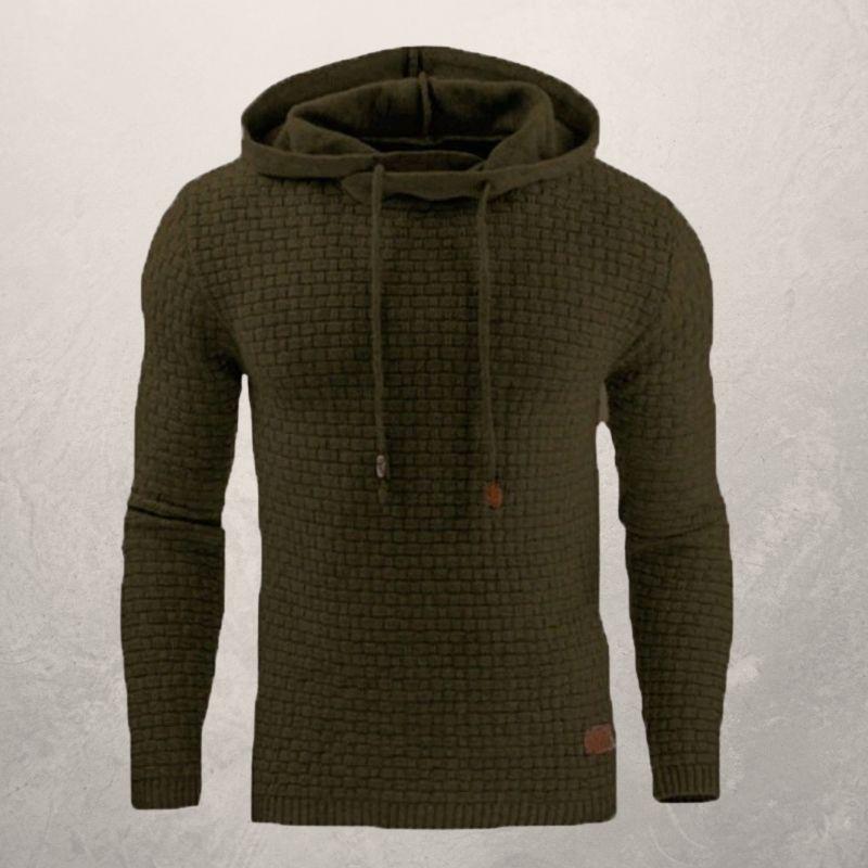 EB | Slim Fit Kapuzenpullover Korbmuster Strick Kapuzenpullover