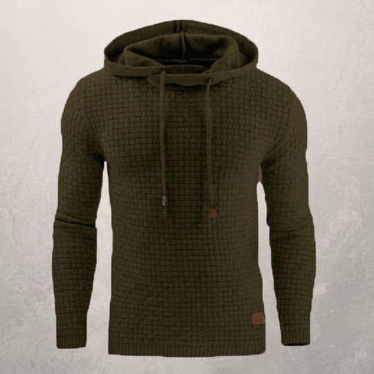 EB | Slim Fit Kapuzenpullover Korbmuster Strick Kapuzenpullover