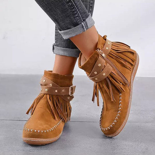 EB | Weinlese Stiefel mit Fransen