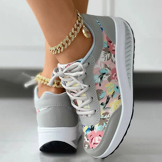 Blumenmuster Plattform Sneaker EB