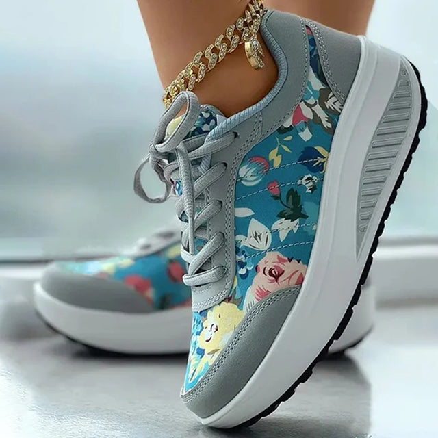 Blumenmuster Plattform Sneaker EB