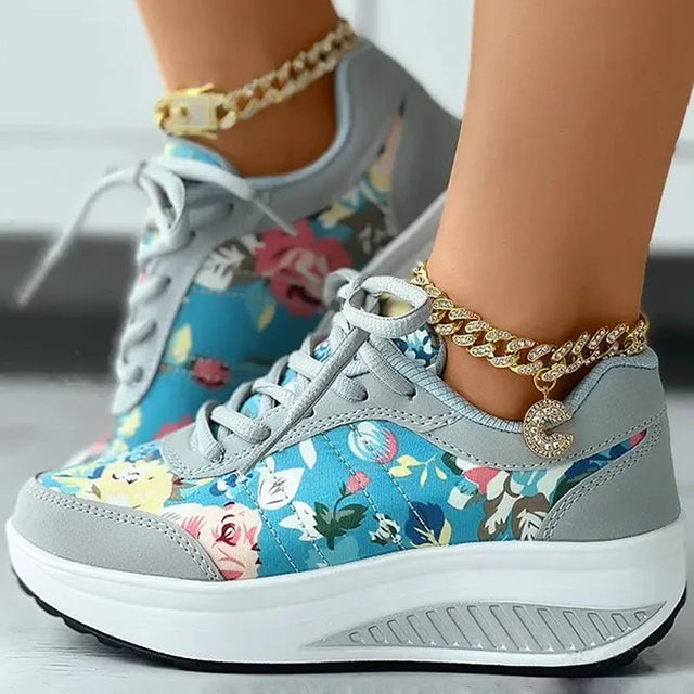 Blumenmuster Plattform Sneaker EB