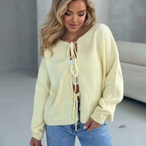 EB | Stylischer Kurzer Cardigan mit Schnürung