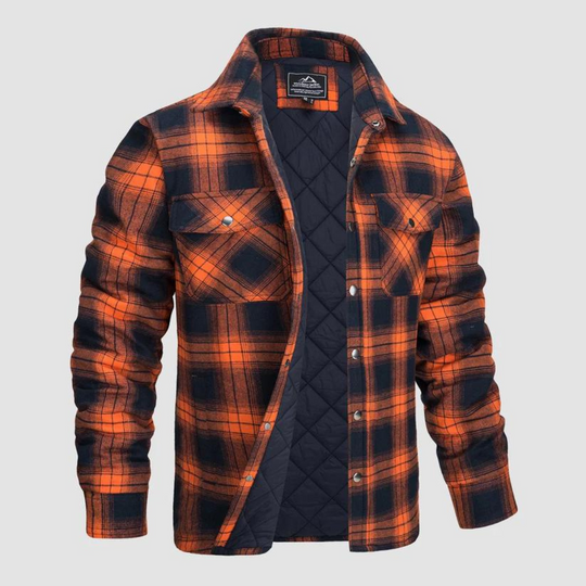EB | Herren karierte Flanellhemden mit warmer Fütterung
