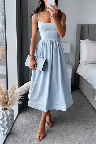 EB | Midi Kleid Tailliert mit Spaghetti-Trägern