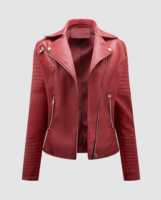 Elegante Kunstlederjacke Damen | EB