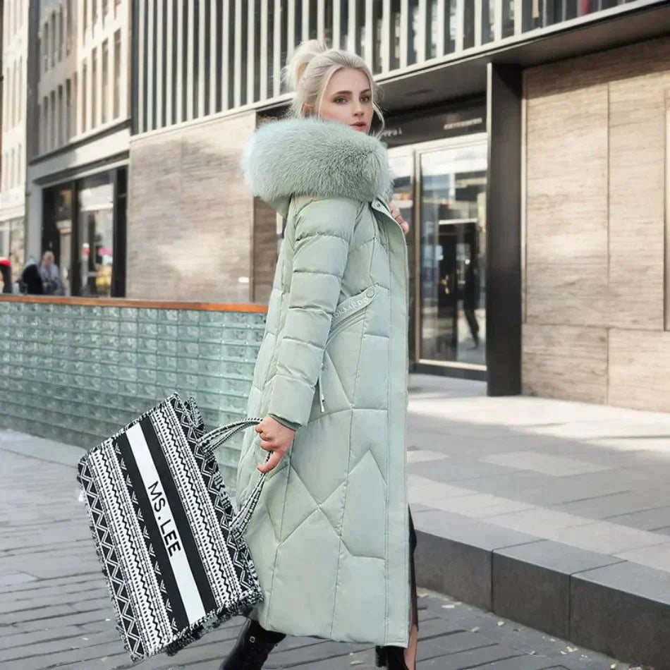 EB | Fell Trenchcoat Weiß Schick und Warm